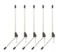 Aparejo de alimentación antienredos para pesca de carpa, pluma de metal PVC Leger con clip de cambio rápido, 7/10/12/15 cm Aparejo terminal negro plateado (D)