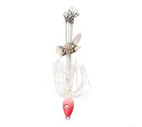 Aparejo de paraguas Alabama de 5 brazos con cuchillas de sauce | 22 cm multi-señuelo giratorio giratorio para pesca de lubina | Kit de señuelos de alambre de acero resistente para Striper y para