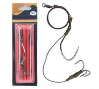 Aparejo de pesca de bagre con ganchos de carbono e hilo de polietileno para pesca de fondo de agua dulce que apoya estrategias efectivas de cebo vivo (6#+8#)