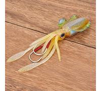 Aparejo de Pescar, Huairdum Cebo de Pesca Falso Luminoso Suave, señuelo de Pesca de Pulpo, Cebo de Pesca de Calamar, Ojos 3D de mar/Agua Dulce para Pescar(3#)