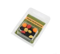 Aparejo flotante de pesca de carpa con 10 piezas y 8 piezas de cebo de bola de espuma EVA, bolas flotantes de alta flotabilidad para aplicaciones de anzuelo (10 mm (10 unidades)