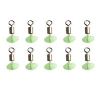Aparejos de pesca con contabilidad para correr y cuentas deslizantes con cremallera, ideal para configuración de pesca de mar y agua dulce (10 piezas de 5 x 8 mm)