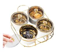 Aparentemente con un marco, una tableta de arranque, paneles de cerámica para servir divididos con un marco de metal, 4 conchas extraíbles para frutas, verduras, dulces, collat