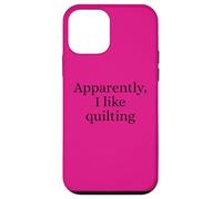 Aparentemente I Like Quilting Funny Mama Dad Sister Brother Mom Carcasa para iPhone 12 Mini