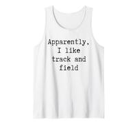 Aparentemente I Like Track & Field Funny Mom Dad Sister Brother Camiseta sin Mangas