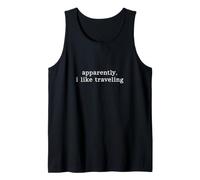 Aparentemente me Gusta Viajar Viajero Entusiasta de los Viajes Camiseta sin Mangas