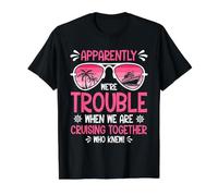 Aparentemente Somos Problemas Cuando Estamos navegando Juntos Chicas Camiseta gráfica económica, Hombre, Negro, S