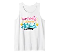 Aparentemente, Tengo una Actitud Que conocía el diseño de Actitud Divertida Camiseta sin Mangas