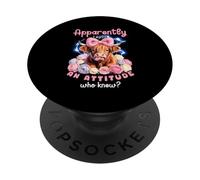 Aparentemente Tengo una Actitud Que conocía el Sarcasmo Vaca de Las Tierras Altas PopSockets PopGrip Adhesivo