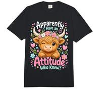Aparentemente Tengo una Actitud Que conocía Highland Cow Farm Comfort Colors Adult Heavyweight T-Shirt