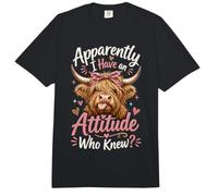Aparentemente Tengo una Actitud Que conocía Highland Cow Farm Comfort Colors Adult Heavyweight T-Shirt