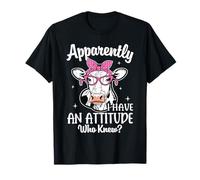 Aparentemente Tengo una Actitud Que sabía Vaca novilla Print Camiseta