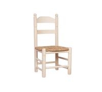 APARICI Silla Chata de Madera de Chopo con Asiento de Enea - 8020 | Acabado Natural