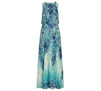 APART Fashion Apart Bedrucktes Abendkleid mit Allover Vestido, Turquesa-Multicolor, 46 Mujeres