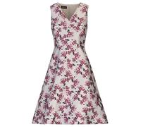 APART Fashion Apart Jacquardkleid aus Einem Jacquard mit Vestido de cóctel, Ciruela-Multicolor, 42 Mujeres