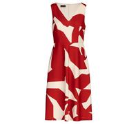 APART Fashion Apart Kurzes Kleid aus Jersey-Stoff Allover mit Vestido, Rojo-Crema, 46 Mujeres