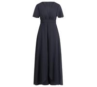 APART Fashion Damen Chiffon Jumpsuit, Tiefer V-Ausschnitt Abendkleid, Kurze Volant-Ärmel, Weites Bein Cape Style Hose, Elegantes Sommer Outfit, Ideal als Brautjungfern Kleid, Hochzeitsgäste Kleid
