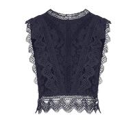 APART Fashion Spitzentop Camisa Cami, Azul Oscuro, 44 Mujeres