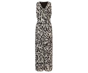 APART Mono de gasa suave con estampado integral, negro y crema, 46