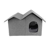 Apartamento de Cubo de Gato, Diseño Cerrado Gato Habitación Grande para Cuidadores Internos (Gris Oscuro)
