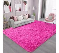 Apartamento Grande Moderna Alfombras de Area Alfombras Suaves de la Sala de Estar, Alfombras Salon Alfombra Rectángulo Shaggy para Salón Habitación de los Niños Dormitorio (140 x 200 cm,Rosa)