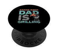 Apártate Papá Está Asando Parrilla Carne Barbacoa PopSockets PopGrip Adhesivo