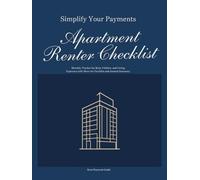 Apartment Renter Bill Payment Checklist: The Complete Bill Payment Checklist and Monthly Expense Tracker | 120 Pages