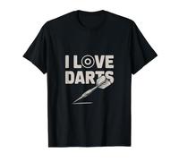 Apasionado Entusiasta de los Dardos I Love Darts Camiseta gráfica económica, Hombre, Negro, S