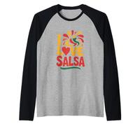 Apasionado I Love Salsa Dance Groove Camiseta Manga Raglan