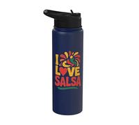 Apasionado I Love Salsa Dance Groove Stainless Steel Insulated Water Bottle
