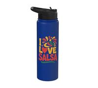 Apasionado I Love Salsa Dance Groove Stainless Steel Insulated Water Bottle