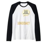 Apatía Política Democracia Camiseta Manga Raglan