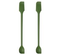Apausvcm 2 mini espátulas de silicona de doble cara, pequeñas espátulas de silicona, espátula estrecha, espátula de cocina, agitador reutilizable para cocina, cosméticos, tarros de mermelada, crema