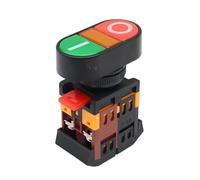 APBB-22 y 25N interruptor de pulsadores dobles de arranque y parada automático NO NC con lámpara LED de 22mm(24V)