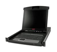 APC AP5808 - Rack con 8 Puertos analógicos, LCD, Color Negro