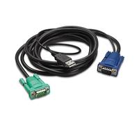 APC AP5821 Cable para Video, Teclado y ratón (kvm) - Switch KVM (1,8m, 70g, Negro, USB-A, HD-15, Macho/Macho)