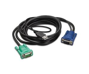 APC AP5821 Cable para Video, Teclado y ratón (kvm) - Switch KVM (1,8m, 70g, Negro, USB-A, HD-15, Macho/Macho)