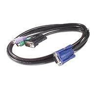 APC KVM PS/2 7.6 m Cable para Video, Teclado y ratón (kvm) 7,6 m Negro - Switch KVM (7,6 m, PS/2, PS/2, VGA, Negro, VGA)