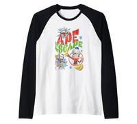 Ape Escape Vintage Red and Green Logo Collage Video Game Camiseta Manga Raglan