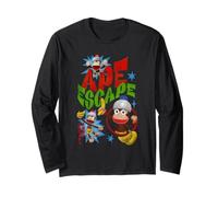 Ape Escape Vintage Red and Green Logo Collage Video Game Manga Larga