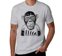 Ape Tribe Graphic - Camiseta con diseño de mono para hombre, diseño de primate vintage, Estilo gris, M