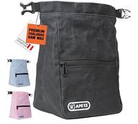 APE13® Bolsa de tiza Bouldern en 3 colores - Bolsa de magnesio resistente con tapa enrollable y cierre magnético - Bolsa grande con soporte para cepillo y bolsillos con cremallera - Accesorios para