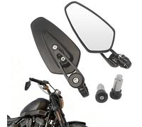 APEBAZY 2 PCS retrovisores moto Universal espejos manillar moto 7/8" 22mm Compatible Street Bike Cruiser ATV(negro)