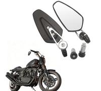 APEBAZY 2 PCS retrovisores moto Universal espejos manillar moto 7/8" 22mm Compatible Street Bike Cruiser ATV(plata)