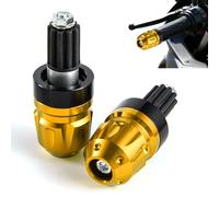 APEBAZY Contrapesos Manillar moto Universales 7/8" 22 mm CNC Aluminio Topes de manubrios para moto para Cafe Racer Bobber Chopper Scooter ATV UTV (Dorado)