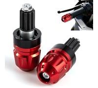 APEBAZY Contrapesos Manillar moto Universales 7/8" 22 mm CNC Aluminio Topes de manubrios para moto para Cafe Racer Bobber Chopper Scooter ATV UTV (Rojo)