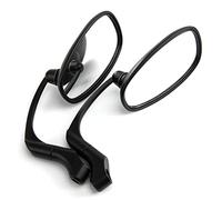 APEBAZY Espejo negro para moto Espejo ovalado para moto Scooter Cafe Racer