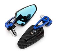 APEBAZY Espejo universal para motocicleta E9 Certificado Espejo giratorio de 360° de aluminio para el manillar retrovisor para motocicleta Compatible con quads scooters y ATV (Azul)