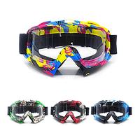 APEBAZY Gafas de moto - Gafas de moto todo terreno anti-UV, gafas de esquí cortavientos para crucero, scooter, motocross, carrera de equitación - Multicolor