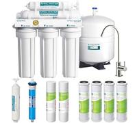 APEC Water Systems ROES-50 Essence Series - Sistema de filtro de agua potable de ósmosis inversa ultra seguro de 5 etapas con certificación WQA de nivel superior con prefiltro de capacidad extra alta,